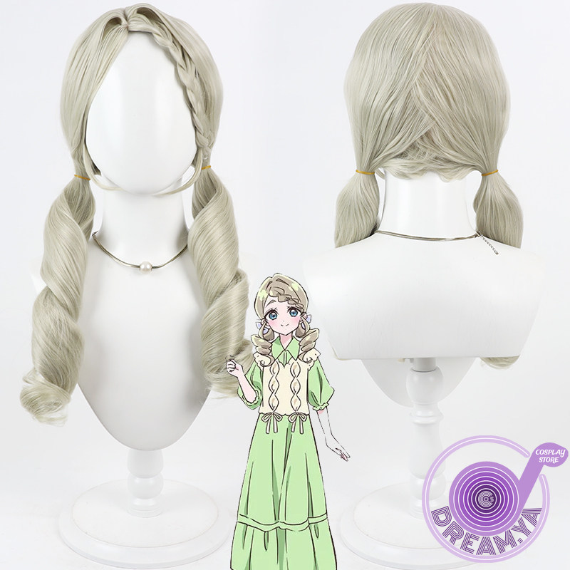Anime Cosplay Wig Heat Resistant - Kurusu Eriza コスプレウィッグ ライトグリーン ロングカーリー 耐熱人工毛