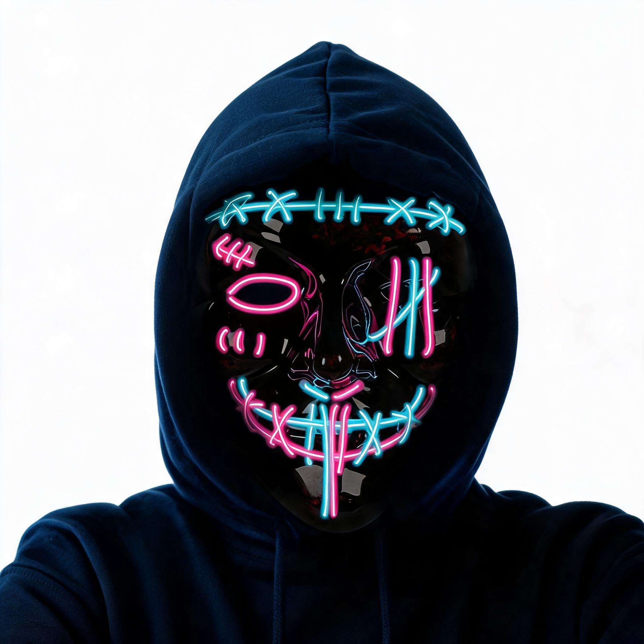 Led Purge Mask Halloween - 3個セット ハロウィン 怖いマスク LEDマスク LEDパージマスク ハロウィンコスチューム用ライトアップマスク