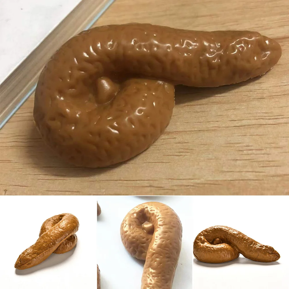 Fake Poop Gag Gift - 3 個リアルなソフトフェイク犬うんち EVA プラスチックいたずらギャグジョークパーティーギフトうんちベッド床浴槽引き出しに置く