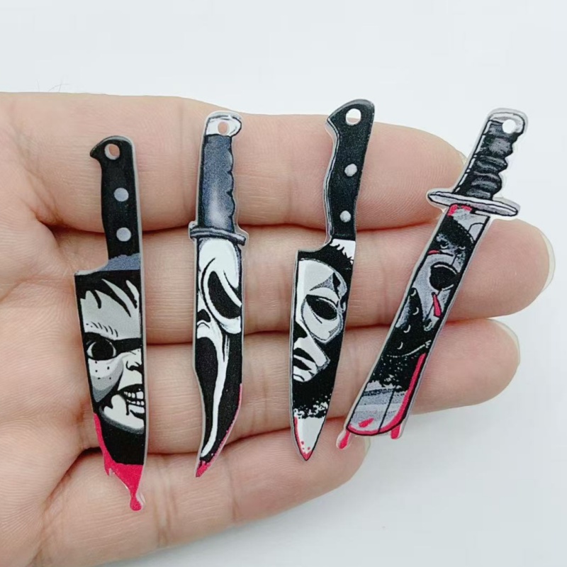 Party Supplies - アクリル製ジュエリー10個 ハロウィンペンダント DIYイヤリング ネックレス ジュエリー製作材料