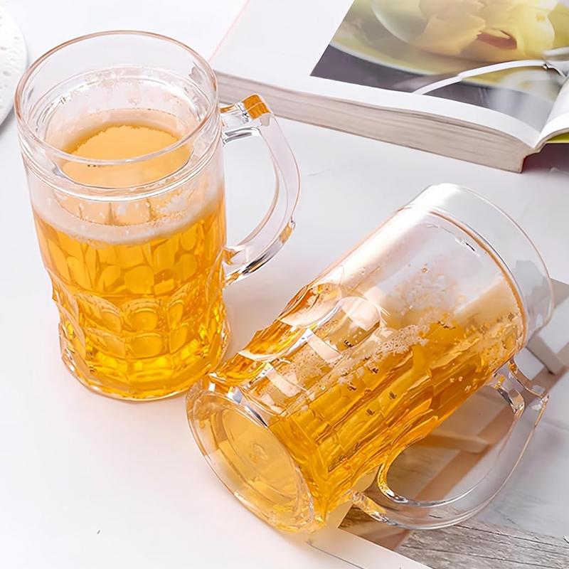 Prank Toys - 450 ミリリットルおかしい偽ビールジョッキ現実的なビールジョッキハンドル付きトリッキーおもちゃクリエイティブビールモデルいたずらおもちゃパーティーバーベキューホリデー