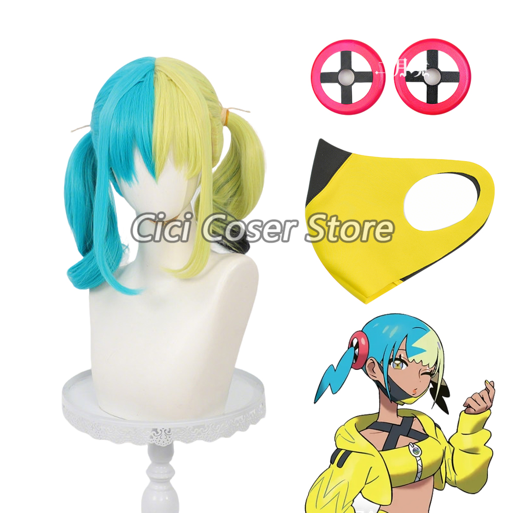 Anime Cosplay Wig Heat Resistant - アニメカナリコスプレウィッグ耐熱黄緑ピグテール女性人工毛ハロウィンパーティーカーニバルロールプレイ用