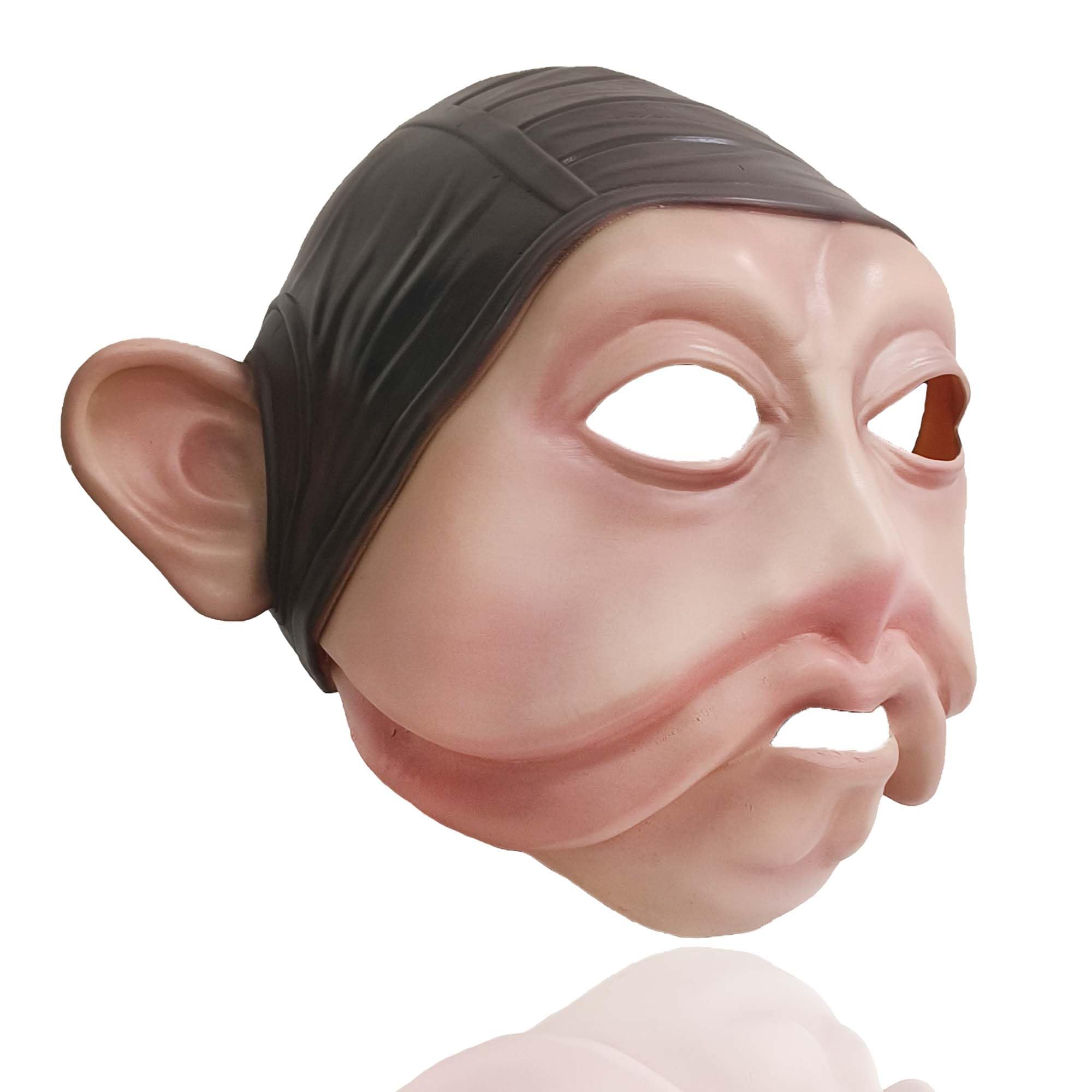 Latex Alien Mask Realistic - Nien nunb-リアルなラテックスマスク、フルヘッド、ハロウィーンのコスプレアクセサリー、ハロウィーンの衣装パーティーに最適