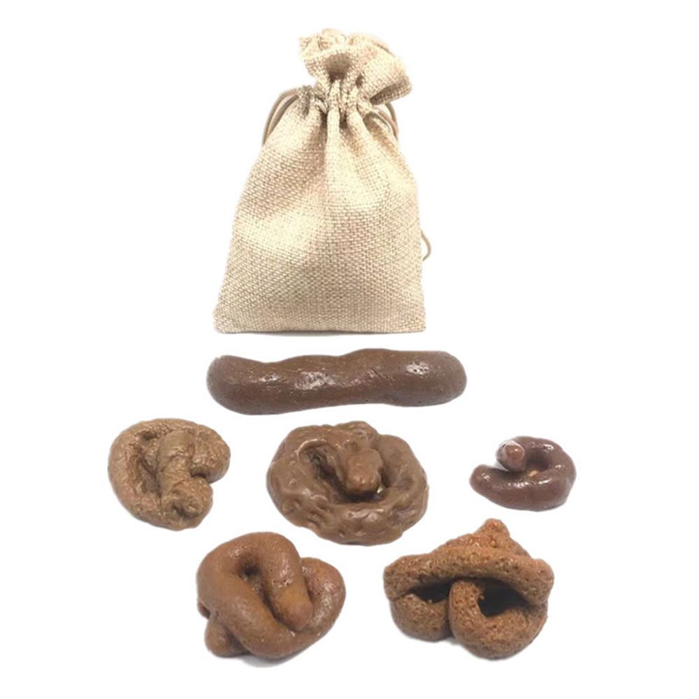 Fake Poop Gag Gift - 6個入り 便便型 ストレス解消グッズ いたずらグッズ 本物そっくりの便便 愚か者向け