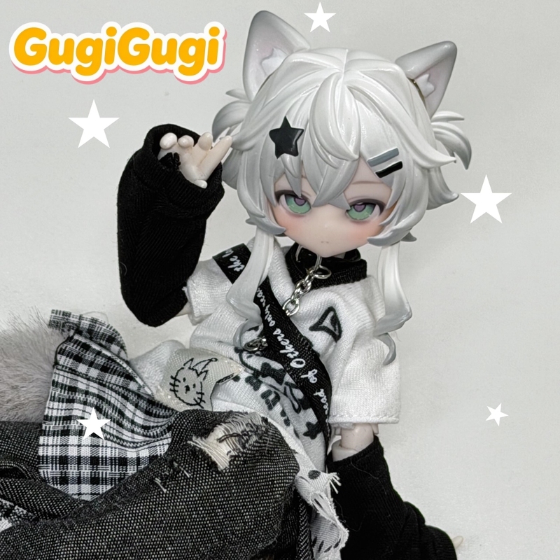 Novelty Gifts - 本物の非食用ドール「ミャウ」3シリーズ限定版ハングカード 1/8 アクションフィギュア BJDドール デスクトップ装飾モデル コレクション