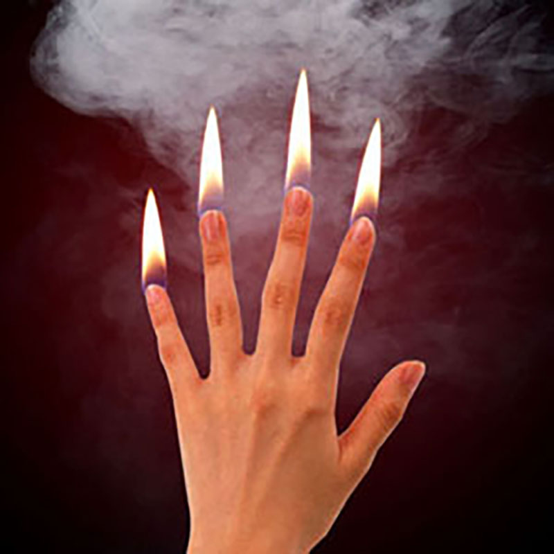 Thumb Tip Magic Trick Set - 4 ピース/セット指火マジックトリック火災出現親指チップマギアプロマジシャンステージイリュージョンギミックアクセサリー小道具