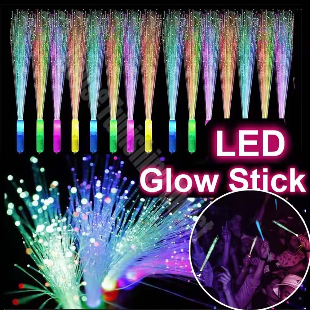Glow In The Dark Party Glasses - 12/24/48/96個入り 光ファイバーワンドスティック LED点滅スティック ライトアップスティック カラフルな光ファイバーワンド 結婚式