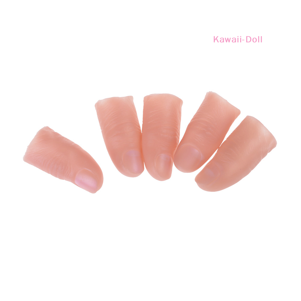 Thumb Tip Magic Trick Set - [DO] 5 ピース/セットフェイクソフト親指チップフィンガークローズアップステージマジックトリック卸売[DO]