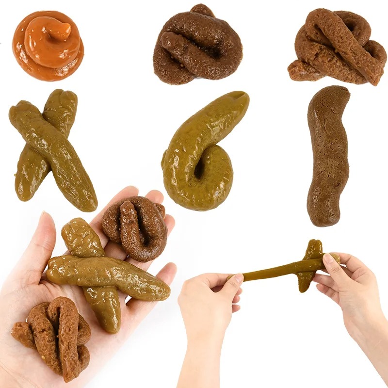 Fake Poop Gag Gift - リアルなたわごと安全で柔らかいプラスチック偽うんち面白いトリッキーおもちゃいたずらギャグジョークゲームパーティーギフト抗ストレスガジェットスクイーズおもちゃ