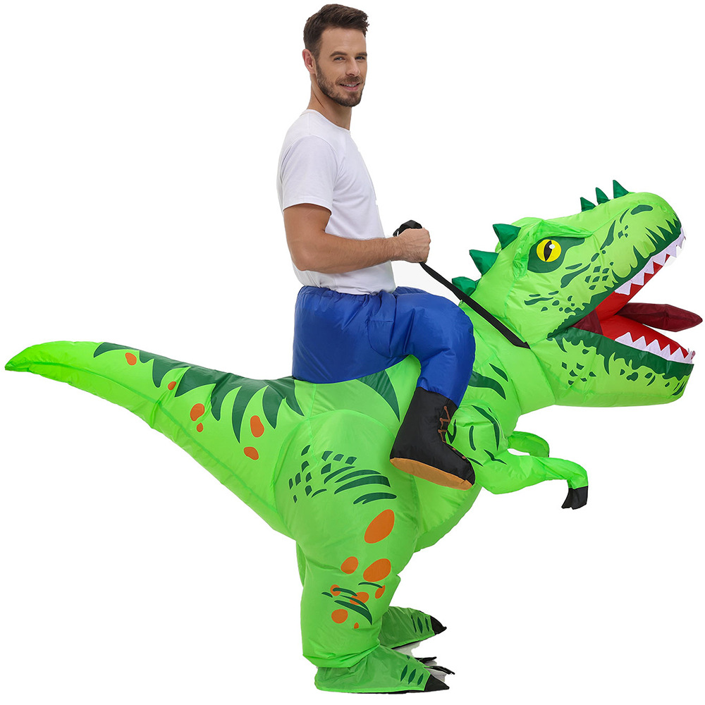 子供/大人用恐竜インフレータブル衣装アニメ乗馬ロールプレイン - Inflatable Dinosaur Costume Adult のレビューと価格