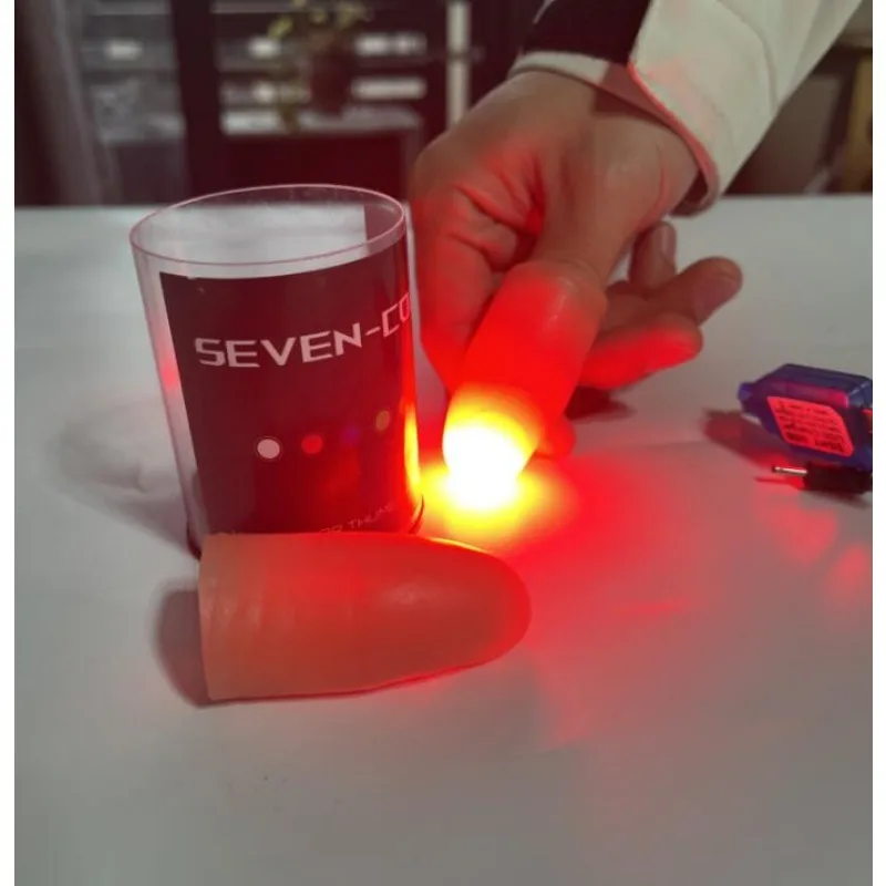 7 色 LED ライト親指マジックヒントスーパーライトトリッ - Thumb Tip Magic Trick Set のレビューと価格