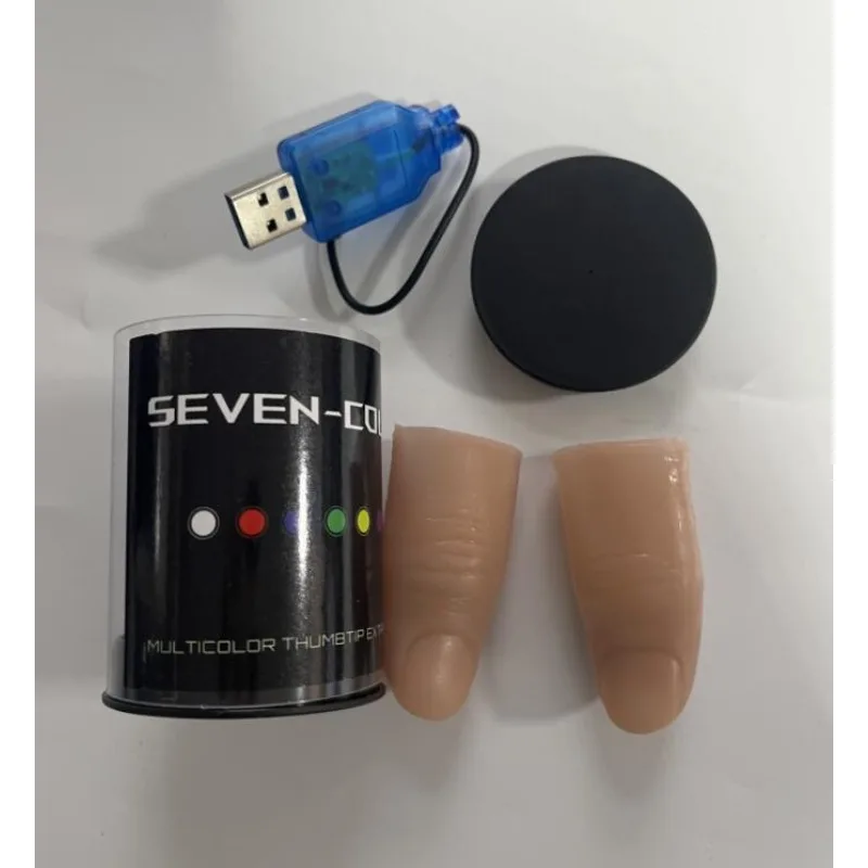 7 色 LED ライト親指マジックヒントスーパーライトトリッ - Thumb Tip Magic Trick Set のレビューと価格