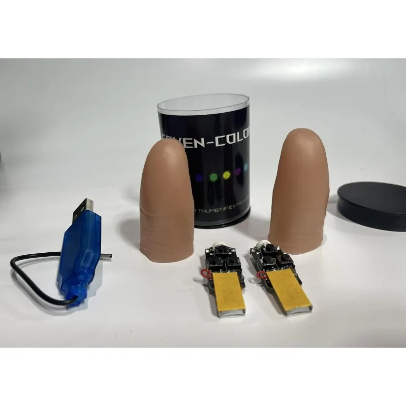 7 色 LED ライト親指マジックヒントスーパーライトトリッ - Thumb Tip Magic Trick Set のレビューと価格