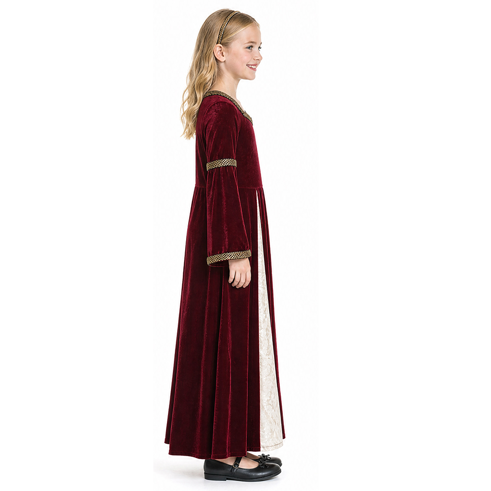 中世ルネサンス風ベルベットドレス 女の子用 舞台衣装 ミュー - Medieval Renaissance Dress Women のレビューと価格