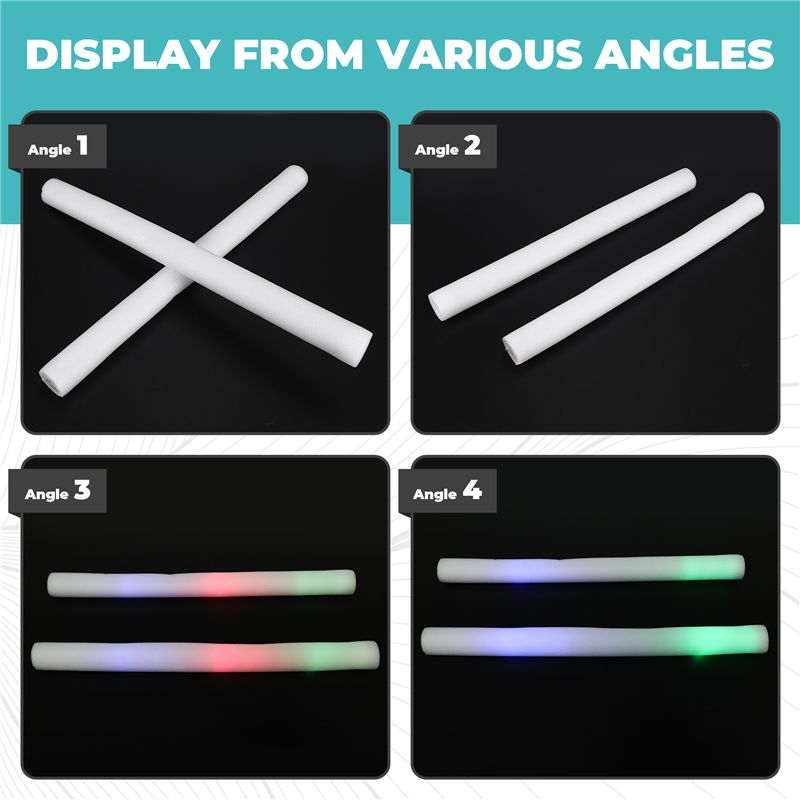A68P-12個入りライトアップフォームスティック、LEDフ - Flashing Led Foam Sticks Party のレビューと価格