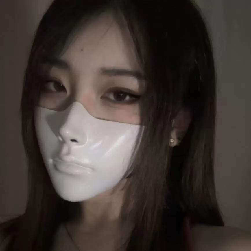 ハーフフェイス人間マスクスムーズフェイシャルマスクハロウィン - Led Purge Mask Halloween のレビューと価格