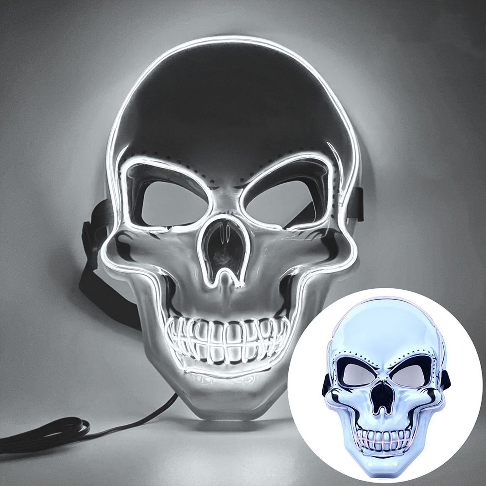 ファッションホラーハロウィンスカルマスクハロウィンコスプレ衣 - Led Purge Mask Halloween のレビューと価格
