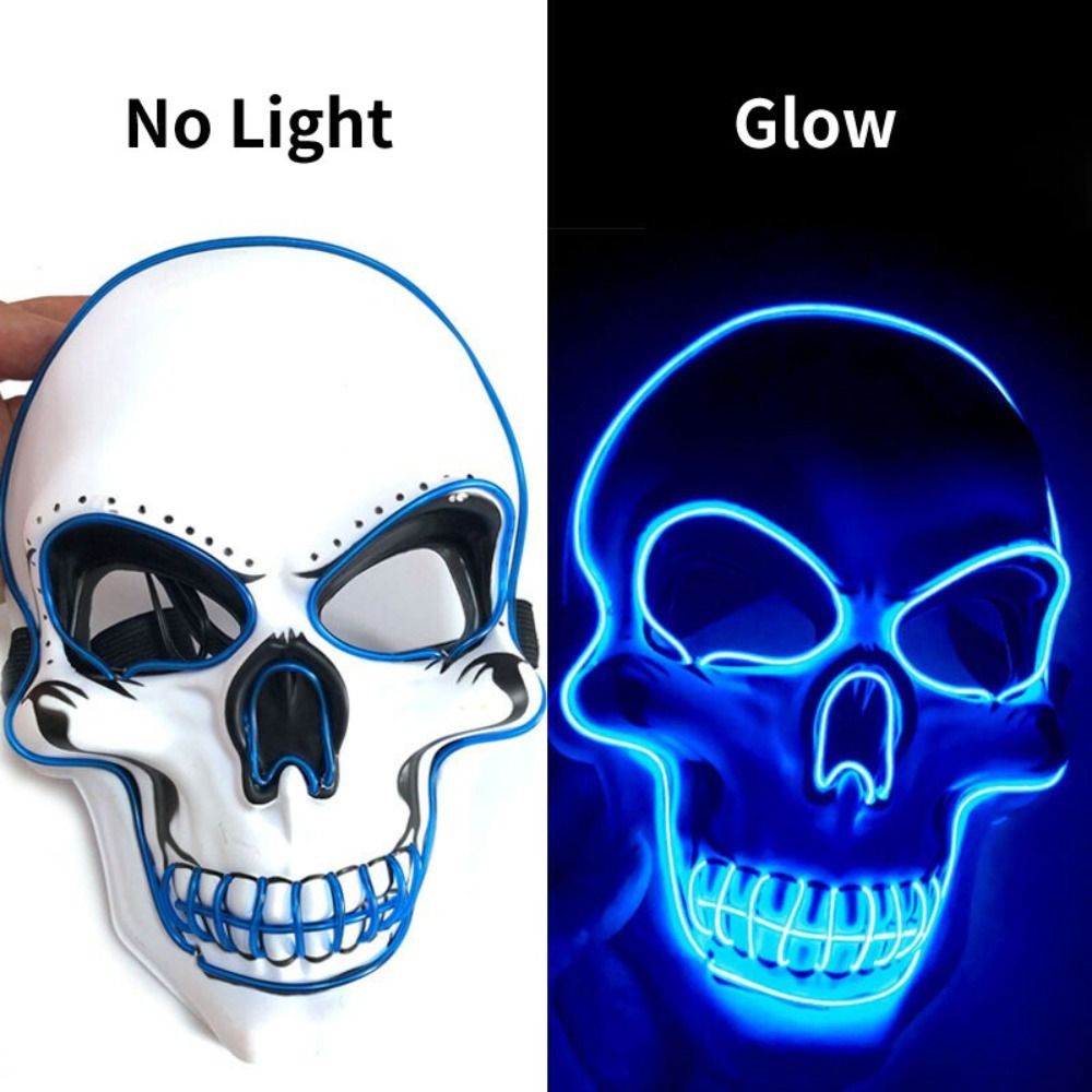 ファッションホラーハロウィンスカルマスクハロウィンコスプレ衣 - Led Purge Mask Halloween のレビューと価格