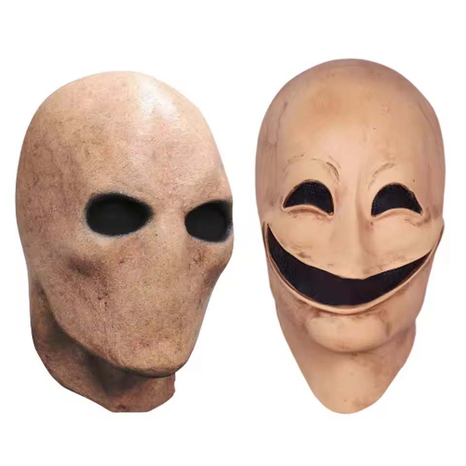フェイスレス&スマイルマン ハロウィン スレンダーマンマスク - Latex Alien Mask Realistic のレビューと価格