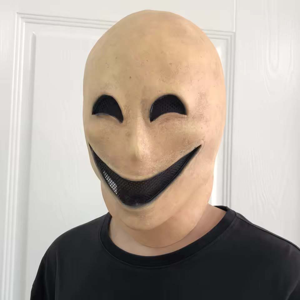フェイスレス&スマイルマン ハロウィン スレンダーマンマスク - Latex Alien Mask Realistic のレビューと価格
