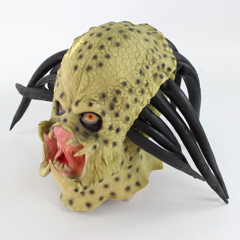 リアルなプレデターフルヘッドマスク、エイリアンデザインのラテ - Latex Alien Mask Realistic のレビューと価格