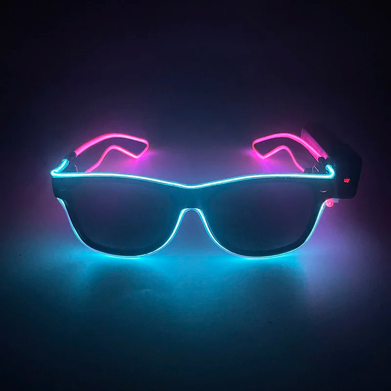 新しいクールなワイヤレス発光LEDライトアップメガネ、光るネ - Glow In The Dark Party Glasses のレビューと価格