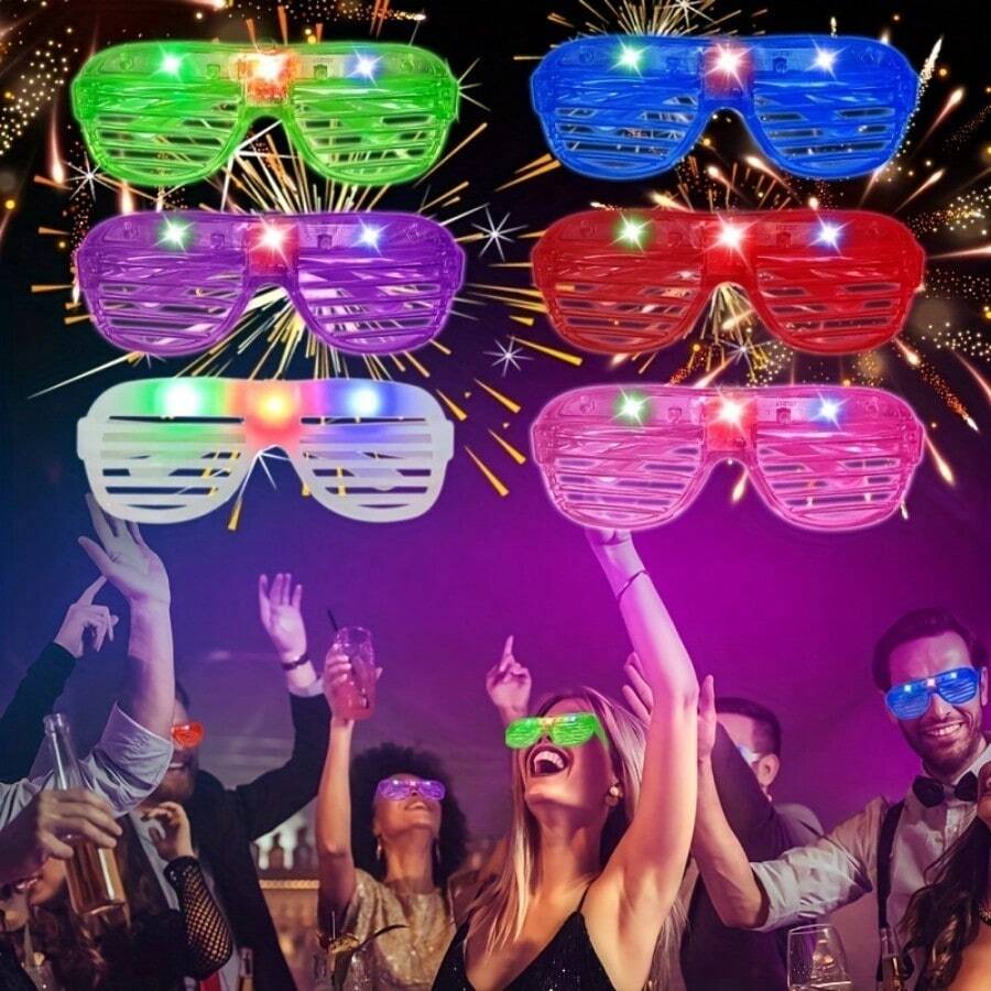 10-50 個 LED メガネライトアップメガネ 6 ネオン - Glow In The Dark Party Glasses のレビューと価格