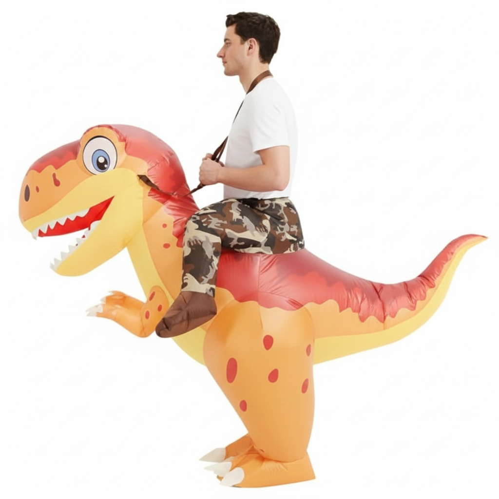 大人用インフレータブル恐竜ライディングティラノサウルスコスチ - Costumes のレビューと価格