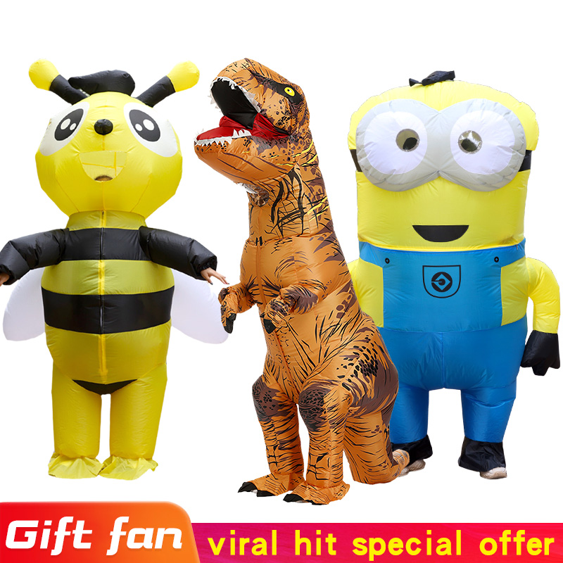 男性と女性のためのインフレータブルマウスパーティーコスチュー - Inflatable Dinosaur Costume Adult のレビューと価格