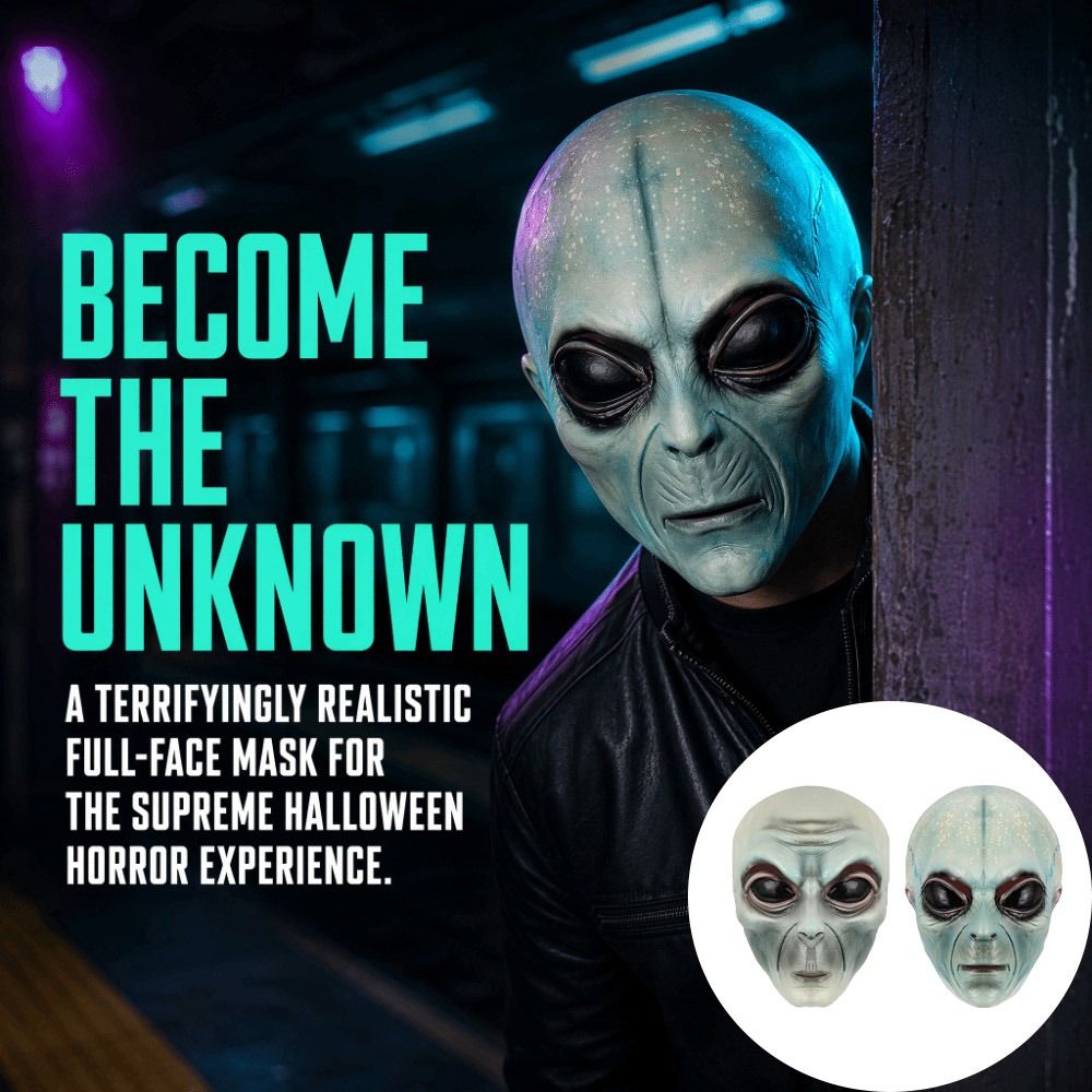 ラテックス素材のエイリアンマスク グリーンエイリアンマスク  - Latex Alien Mask Realistic のレビューと価格