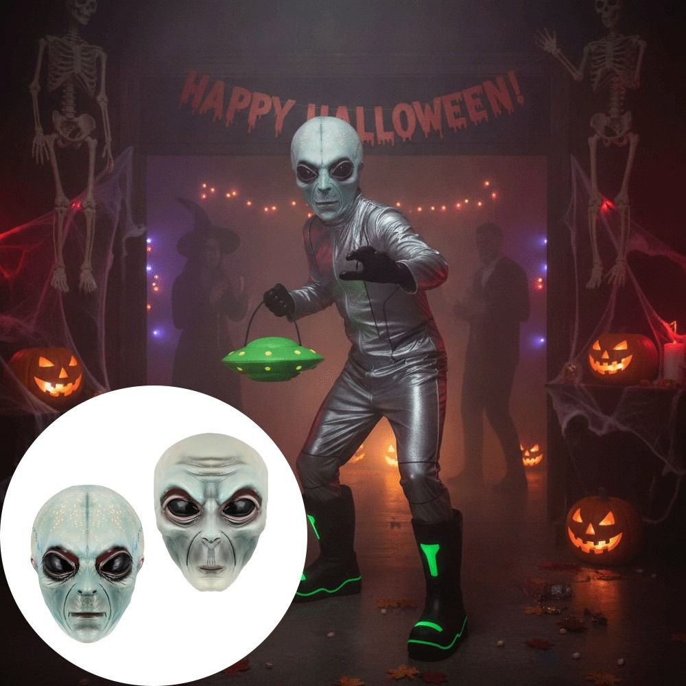 ラテックス素材のエイリアンマスク グリーンエイリアンマスク  - Latex Alien Mask Realistic のレビューと価格