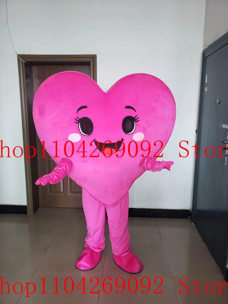 可愛らしいピンクのハートマスコットコスチューム、漫画アニメコ - Costumes のレビューと価格