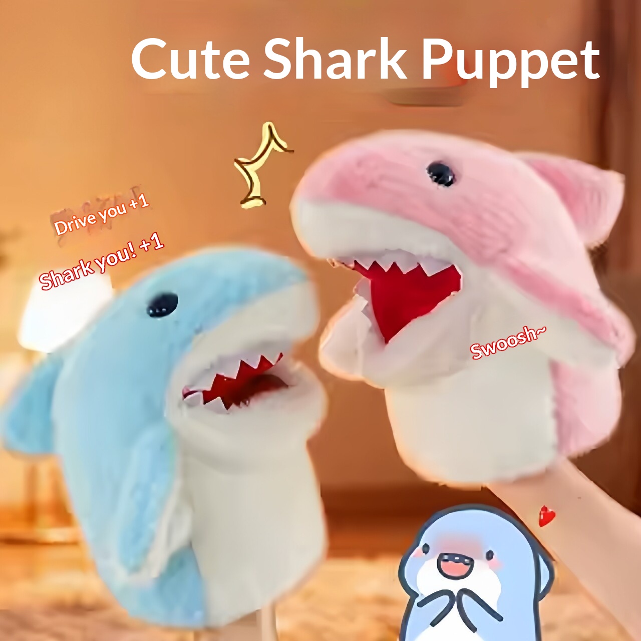 サメハンドパペットぬいぐるみサメアームグローブおもちゃ面白い - Prank Toys のレビューと価格