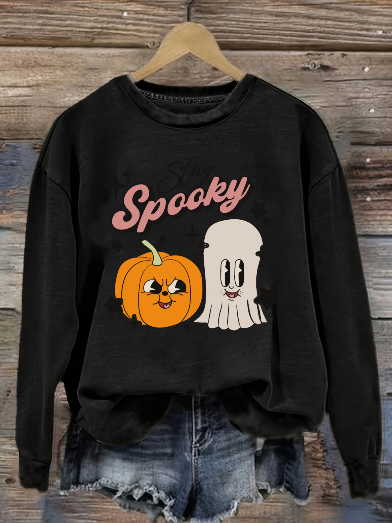 レディースカジュアル長袖クルーネックTシャツ、スティーカイ・ - Costumes のレビューと価格