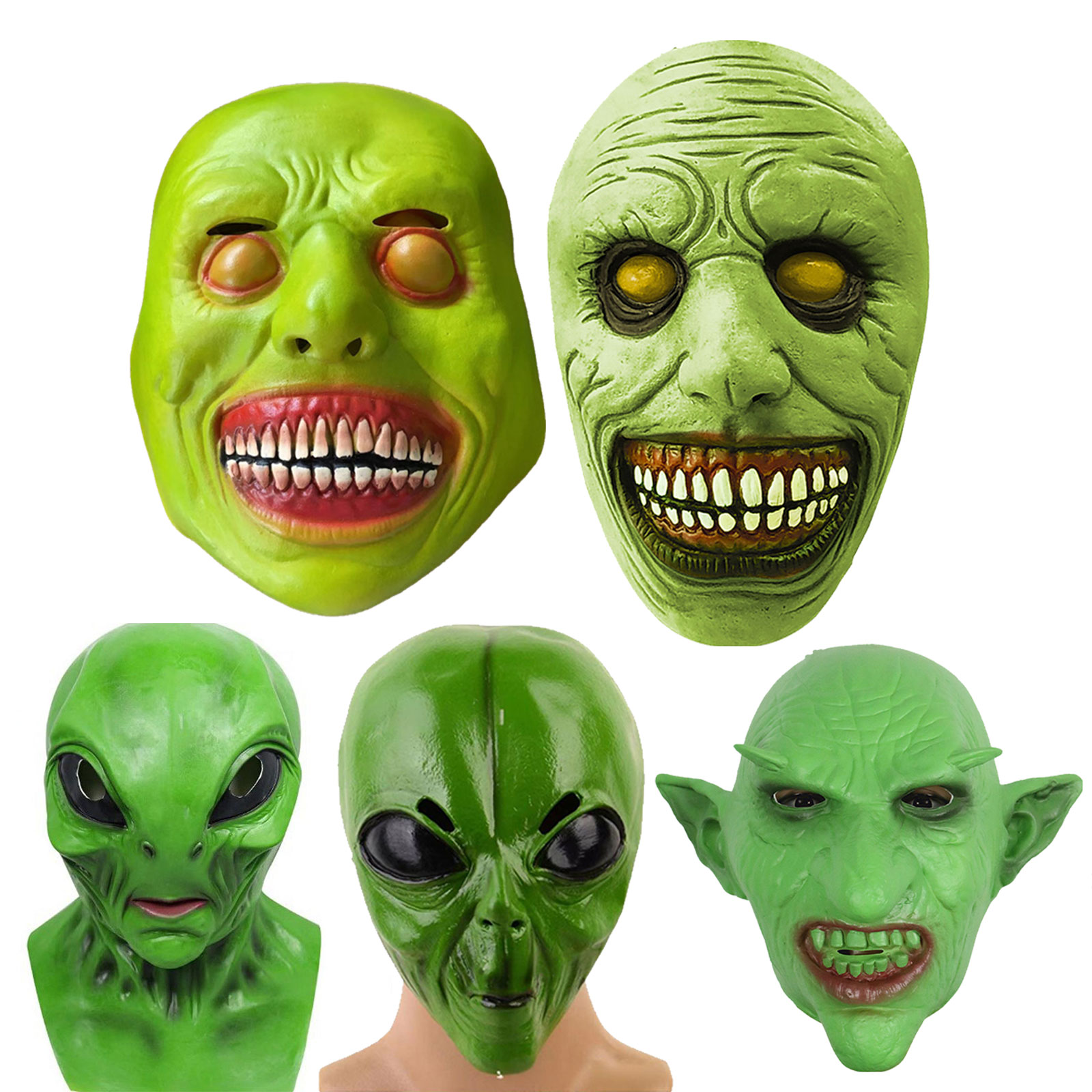 ハロウィンエイリアンマスクリアルなキセノモーフUFOマスクホ - Latex Alien Mask Realistic のレビューと価格