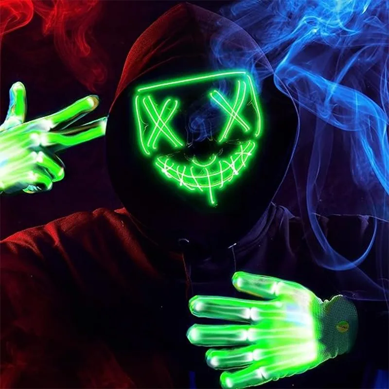 LEDマスク ハロウィン カーニバル クリスマス 仮面舞踏会 - Led Purge Mask Halloween のレビューと価格