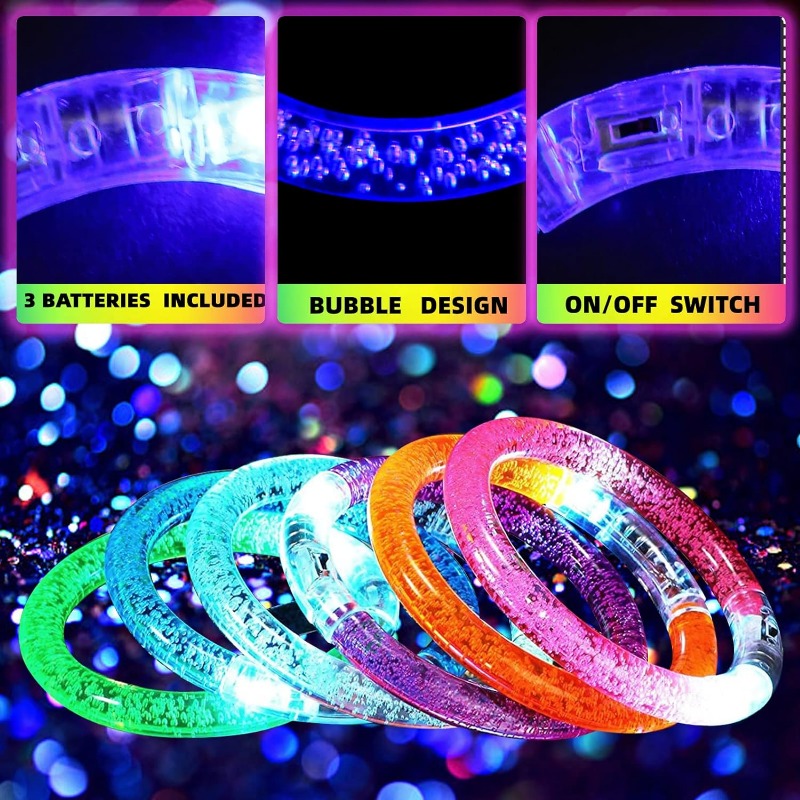 1-100 個ハロウィン LED アクリルグローブレスレット - Glow In The Dark Party Glasses のレビューと価格