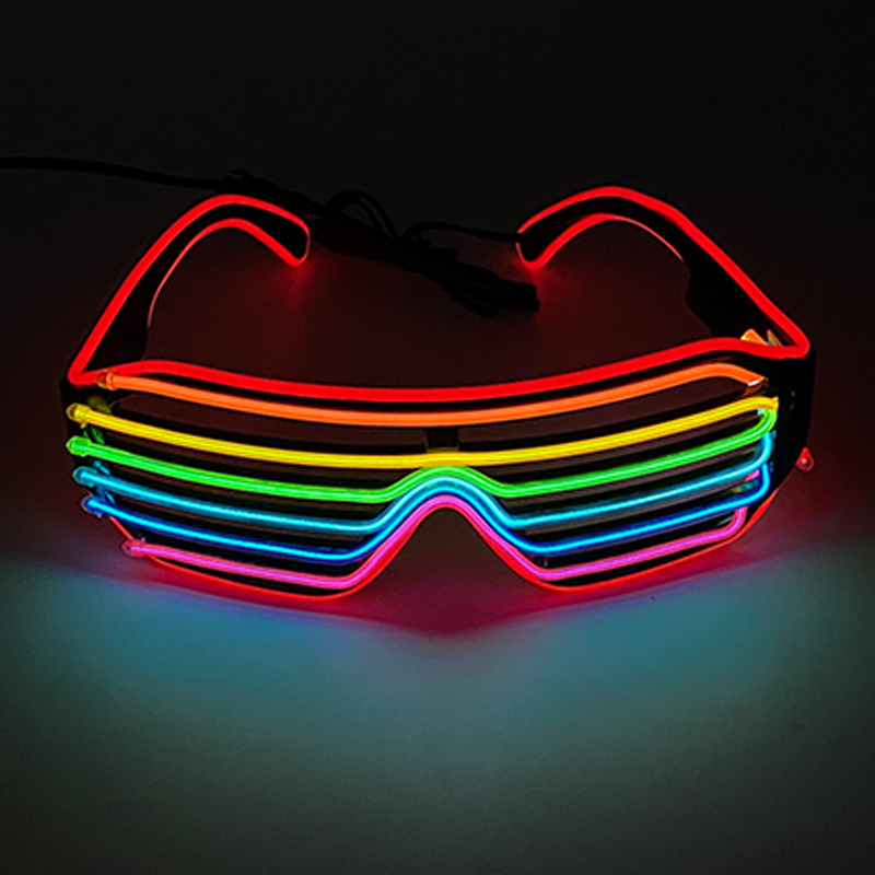 男性と女性のための明るいメガネ、蛍光LED、ライトアップ、パ - Glow In The Dark Party Glasses のレビューと価格