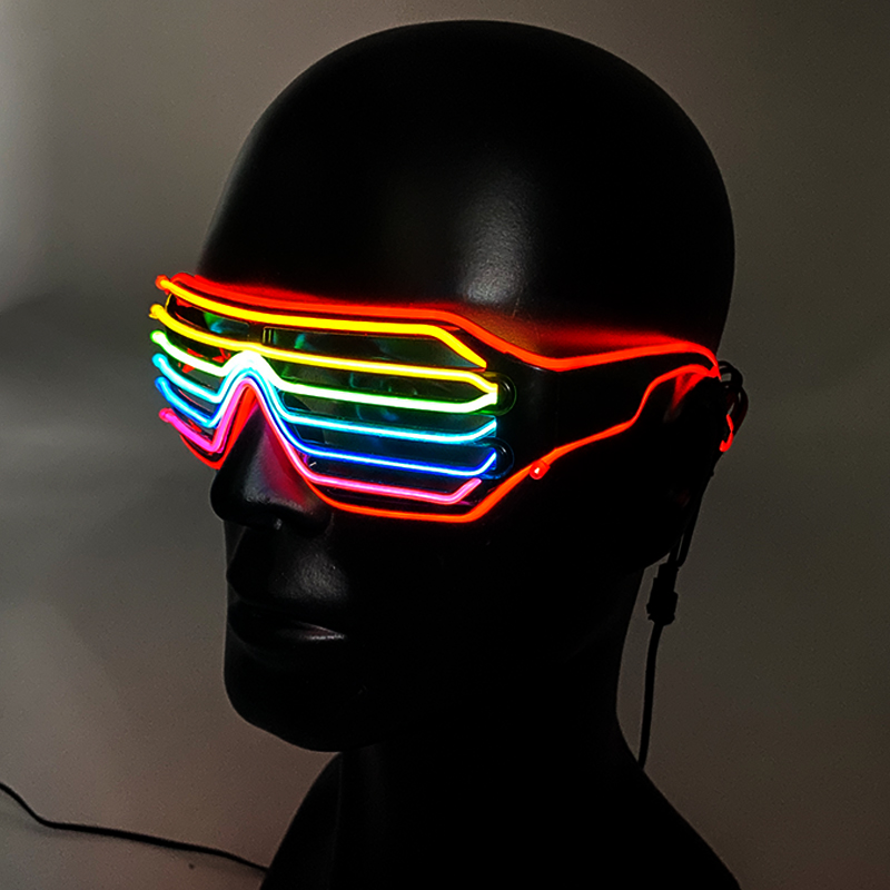 男性と女性のための明るいメガネ、蛍光LED、ライトアップ、パ - Glow In The Dark Party Glasses のレビューと価格